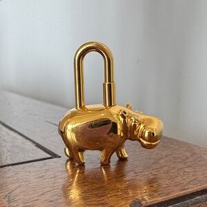 Hermes Gold Hippo Charm